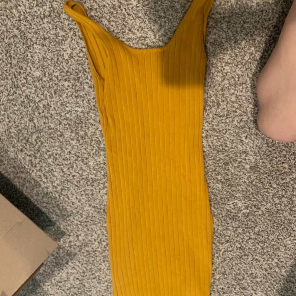 Small women’s mustard yellow summer dress